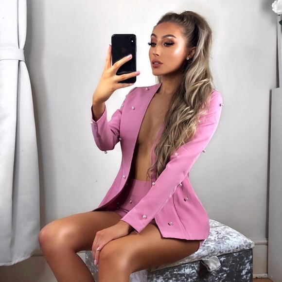 Fashion Nova Other - Fashion Nova Pink Pearl Them Together Set